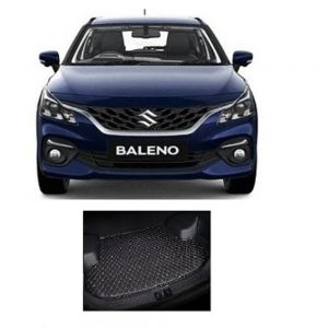 7D Car Trunk/Boot/Dicky PU Leatherette Mat for Baleno 2022 - Black